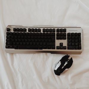 GAMEDIAS (Silver/Black) gaming Keyboard and Mouse